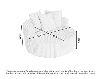 Single round compression sofa fabric designer creative small sofa
