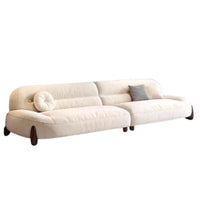 Designer Living Room Sofas with Recliner and Puffs, Postmodern Furniture for Muebles Creating