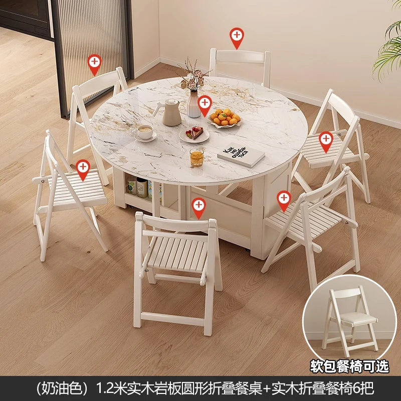 Waterproof Chair Dining Table Breakfast Modern Chair Side Dining Table Space Savers Round Set Sala Da Pranzo Home Furnitures