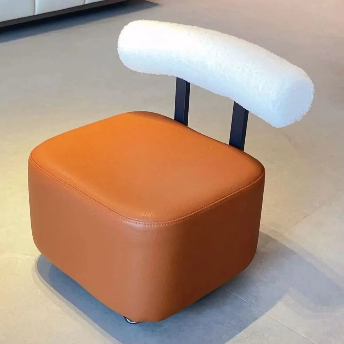 Household yo-stool simple shoe changing stool, backrest sofa pulley stool,  universal wheel rotating creative low stool