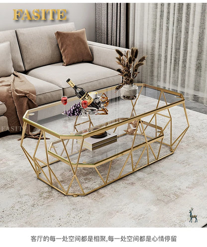 Postmodern Luxury Glass Coffee Tables Nordic Patio Center Entrance Floor Coffee Tables Smart Elegant Home Furniture