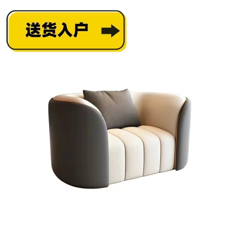 Modern Simple Sofa Designer Lounge Reception Lazy Luxury European Sofa Office Negotiation Aesthetics Divano Trendy Furniture