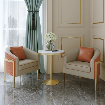 Bureau de vente de luxe léger, table et chaise de négociation, bureau de réception, petit canapé simple, combinaison de table basse