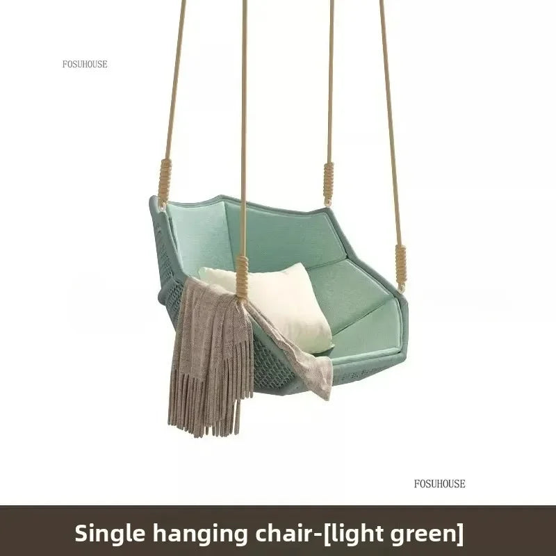 Outdoor Patio Swing Nordic Balcony Rocking Chair Indoor Adult Hanging Chairs Outdoor Single Swing Chairs Modern Hanging Basket Z