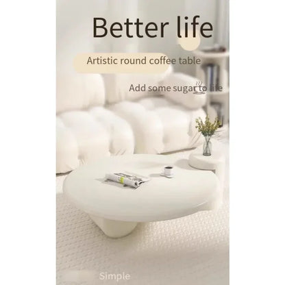 Lamps Modern Round Simple Table Nordic Smart Glamour Premium Design Coffee Tables Small White Cute Mesa De Centro Furniture