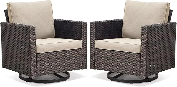 Rattan Wicker 3-Piece Outdoor Patio Set with Sofa, Coffee Table, and Cushions for Garden, Balcony, or Poolside