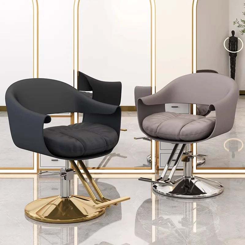 Creative Luxury Barber Chairs Modern Simple Style Minimalist Salon Chairs Space Saving Italian Friseurstuhl Salon Furniture