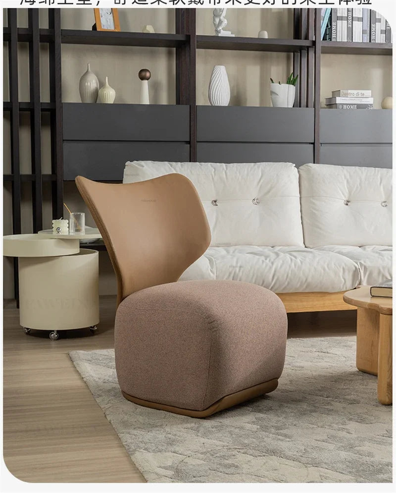 Modern Designer Leisure Living Room Chair Balcony Back Chair Living Room Furniture Nordic Luxury Small Apartment Lazy Sofa Chair