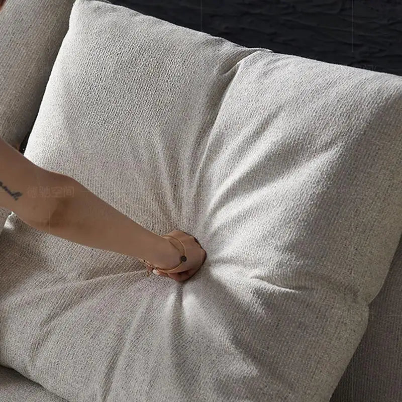 Italian Couch  For Living Room Minimalist Cotton And Linen Fabric Sectional Sofa Large Flat Floor Designer Living Room Sofas