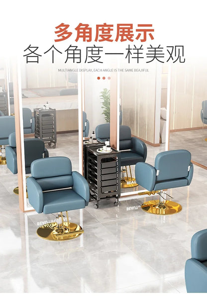 Classic Fashion Barber Chairs Simple Exquisite Trendy Premium Salon Chairs Beauty Modern Bancos Con Ruedas Salon Furniture