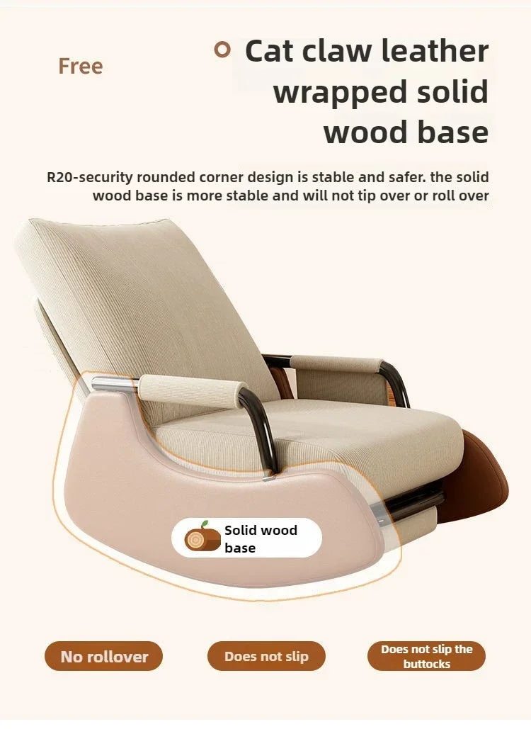 Reclining Lunch Break Folding Lazy Sofa Chair Adults Can Sit Reclining Office Nap Chair Balcony Household Rocking Chair