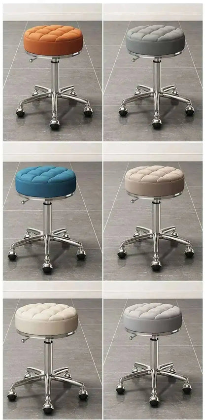Barber Hairdressing Salon Chairs Gold Beauty Makeup Chair Furniture Office Desk Stool With Wheels Swivel Lifting Round Stools