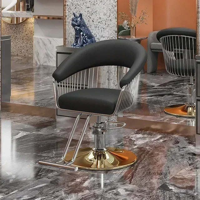 High end, stainless steel, dining chair, single sofa chair designer