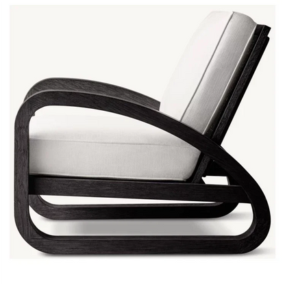 Rattan Antique Living Room Sofa Chair Solid Wood Light Luxury Leisure Chair