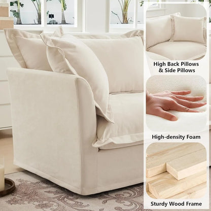 Chenille Power Sofa with Sleeper - Comfortable and Versatile Sofa Bed for Living Room, Ideal for Guests and Relaxation, Stylish