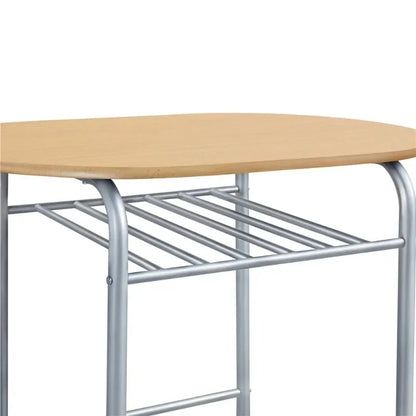 Alden Design Modern Dining Set 3pcs round Table And 2 Chairs Multiple Colors Available for Kitchen Room Furniture