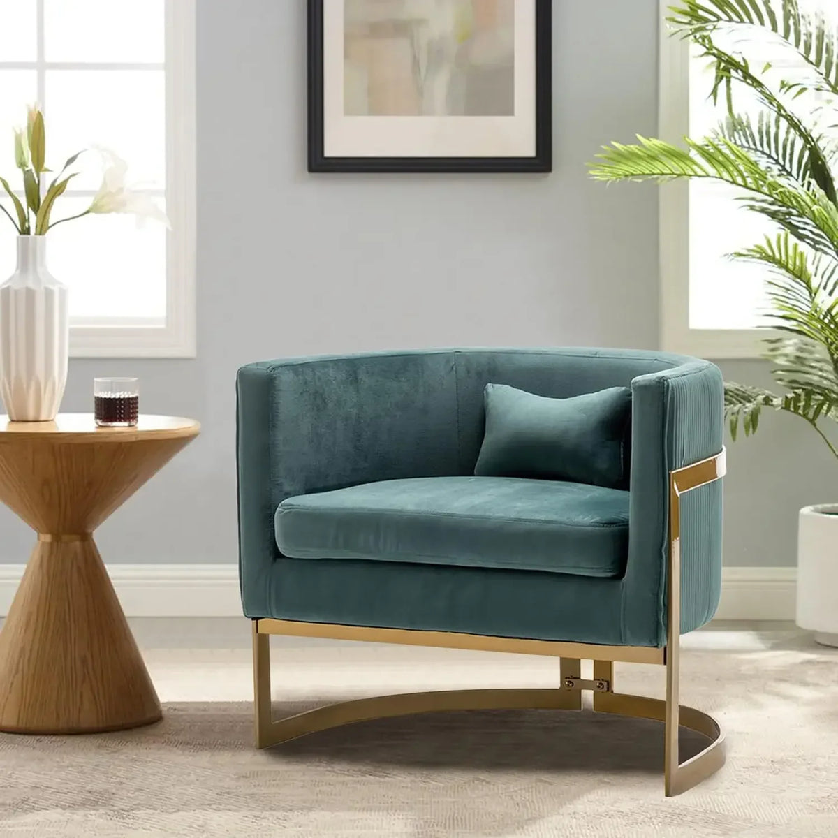 [Discounted Price, Hot Sale!]Velvet Accent Chair, Modern Upholstered Arm Chair for Living Room Bedroom Sofa Side Chair Velvet Ba