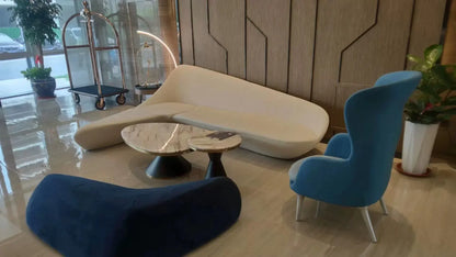 FRP Moon Sofa Hall d'hôtel Canapé de réception de forme spéciale