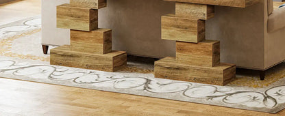 Tribesigns 42.5" Farmhouse Console Table, Narrow Wood Sofa Table Behind Couch with Geometric Base, Industrial Entryway Accent Ta