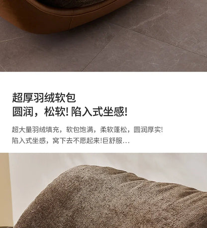 Hot sales Luxury Curved Couch Living Room Single Lazy Boneless Living Room Sofas Modern Living Room Furniture
