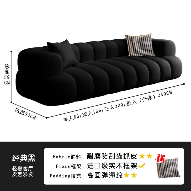Soft Pillows Stylish European Modern Plush Reclining Sectional Sofa Comfortable Living Room Furniture Trendy Mueble Home Decor