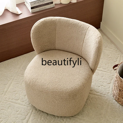 | Nordic living room single sofa chair retro study simple leisure chair rotatable