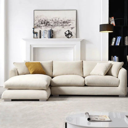 SAT Hot Sale Modern L-Shape Combination Wooden Sofa Family Apartment Villa or Hotel Use