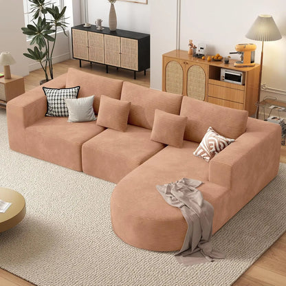 Modular Sectional Sofa L-Shape Deep Seat Comfy Living Room Bedroom No Assembly 1PCS,Customized