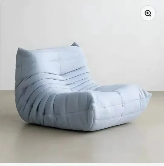 Lazy sofa, togo caterpillar sofa, light luxury, simple Internet celebrity creative chair, suede freehand space recliner