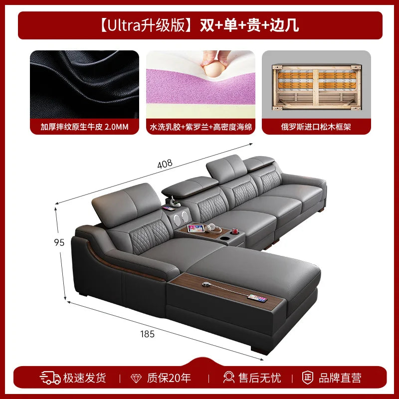 Genuine Leather Modern Sofas Luxury Recliner Comfortable Relax Armchairs Sofas Bedrooms Lazy Sillas Para Sala De Estar Furniture