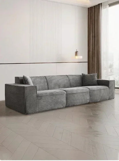 Italian minimalist vacuum sponge compression sofa modern simple corduroy small apartment living room tofu block sofa furniture