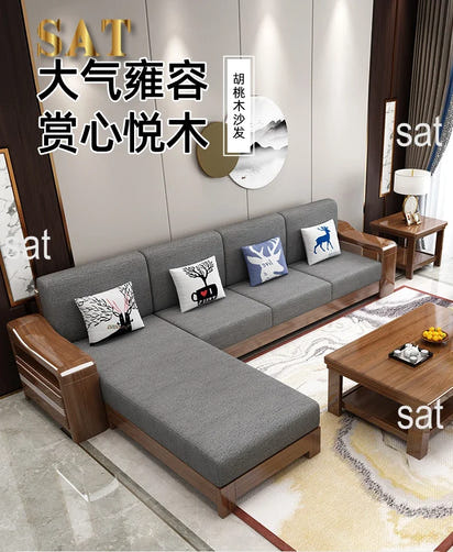 -Living Room Sofas Wood Adults Reading Handrail Family Couchs Theater Luxury Banquet Canape Salon Furnitures
