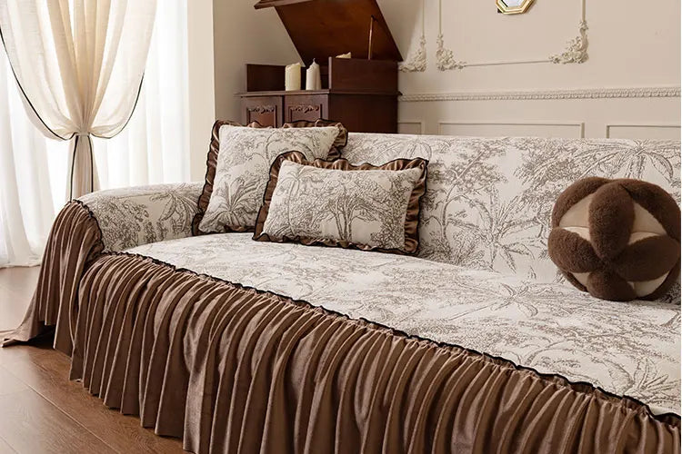 1 Piece Set Plant Stretchable Sofa Cover Non-slip Full Cover Dust Cover Bedroom Living Room Home Decoration 2/3/4 People