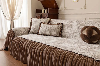 1 Piece Set Plant Stretchable Sofa Cover Non-slip Full Cover Dust Cover Bedroom Living Room Home Decoration 2/3/4 People