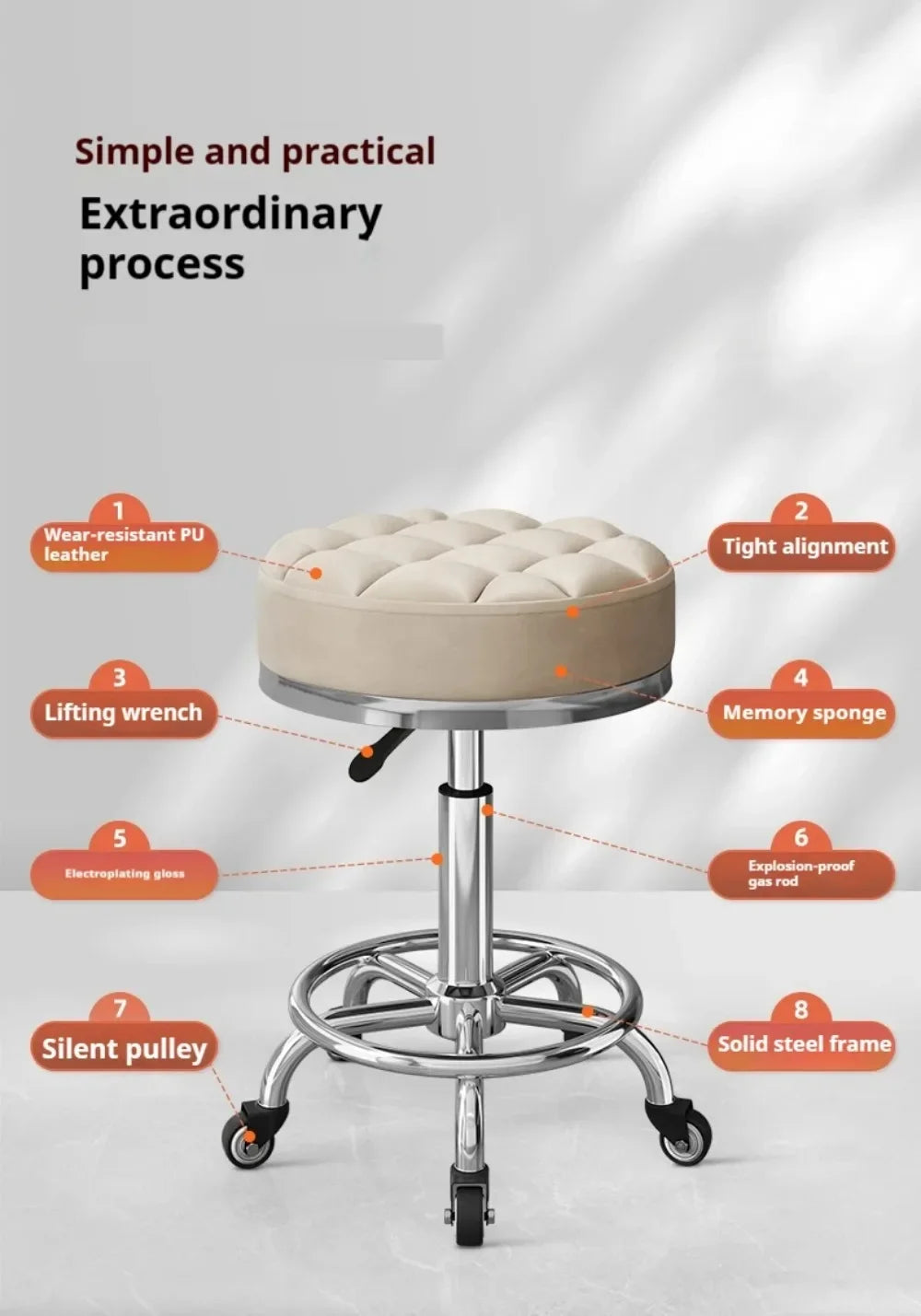 Salon Chair For Hair Stylist Salon Chairs Barber Chairs Shop Hair Cosmetologist 360° Free Rotation Ergonomic Chair Salon Chair