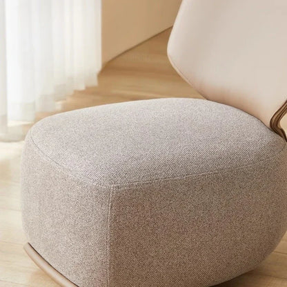 Living Room Balcony Leisure Chair Stool Ottomans Light Luxury Chivas Single Sofa Chair Cream Wind Lazy Furniture Small Chair