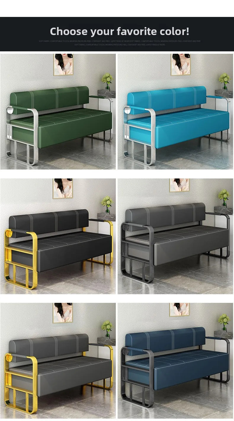 Steady Barber shop sofa chair reception room sitting area long sofa chair thickened equal sofa