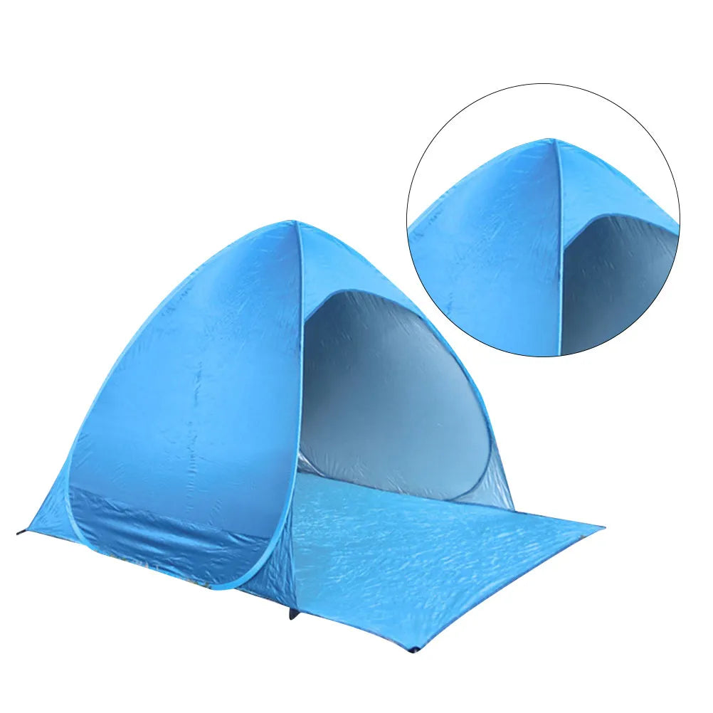 1Pcs Automatic Beach Tent Instant Pop Up Sun Shelter for Camping Fishing Hiking Picnic Outdoor Activities Lightweight Portable