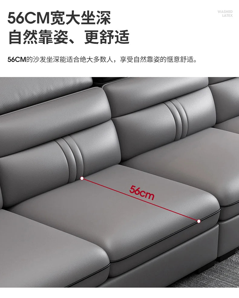 Genuine Leather Modern Sofas Luxury Classic Bedrooms Cinema Sofas Comfortable Straight Muebles Para El Hogar Home Accessories