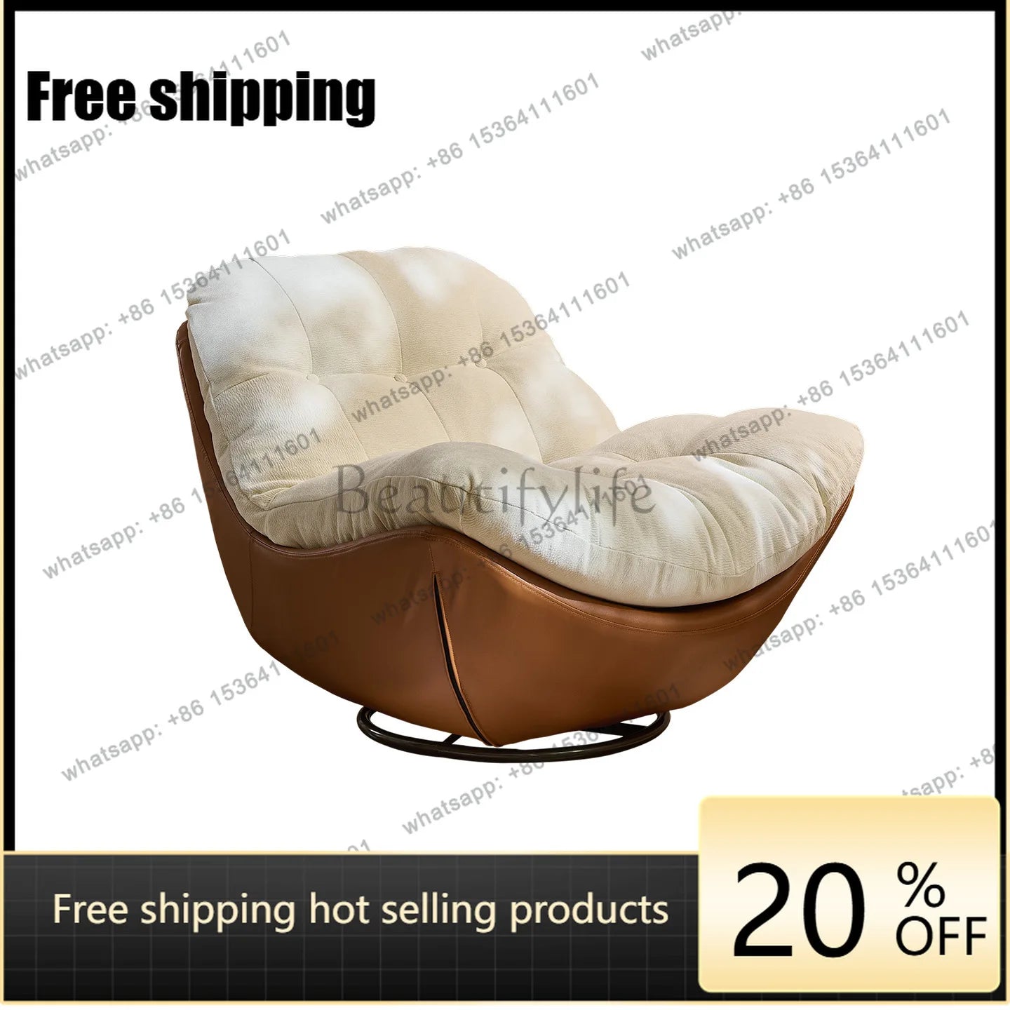 PJ    medieval rotating single sofa chair living room balcony home