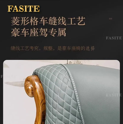 Modern simple ebony leather sofa new Chinese living room size apartment solid wood first layer cowhide new combination