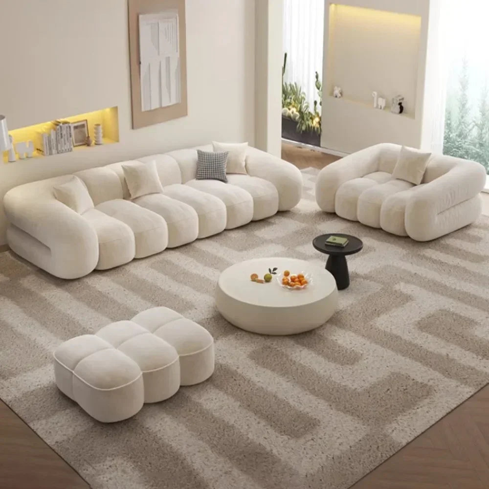 Designer Luxury Living Room Sofas House Nordic Family Elegant Relaxing Sofa Economic Apartment Minimalist Divano Hotel Furniture