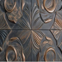 MU8844 Modern high-end golden gilded rock plate TV sofa background wall paper mural