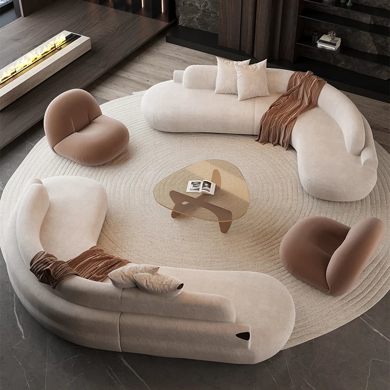 Puffs Cloud Living Room Sofas Nordic Cute Lazy Bedroom Floor Outdoor Sofa Strawberry Makeup Tables Divano Postmodern Furniture