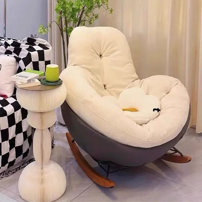 Thickened Penguin Rocking Chair Balcony Sofa Home Bedroom Leisure Chair Wide