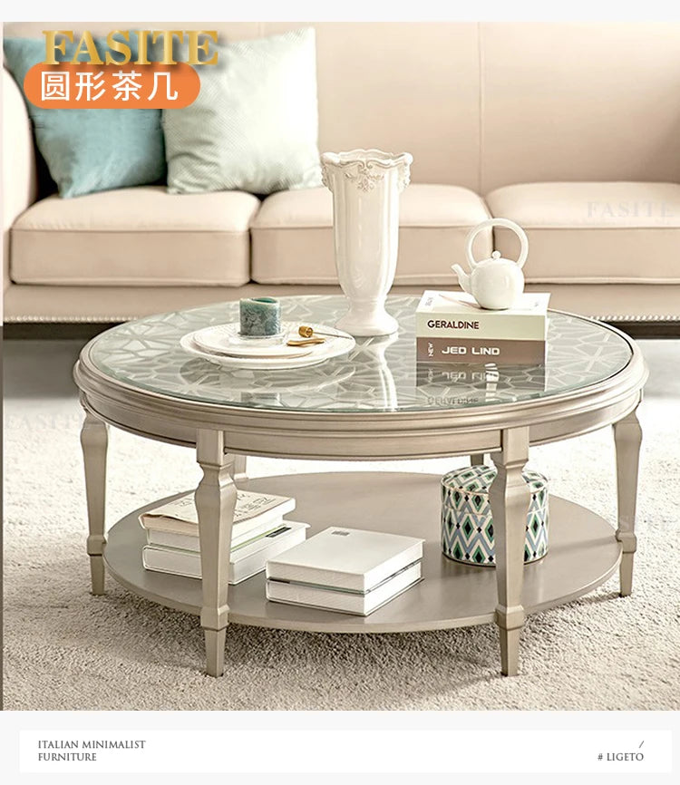 Leather sofa combined living room size apartment Italian light luxury high-end luxury solid wood furniture