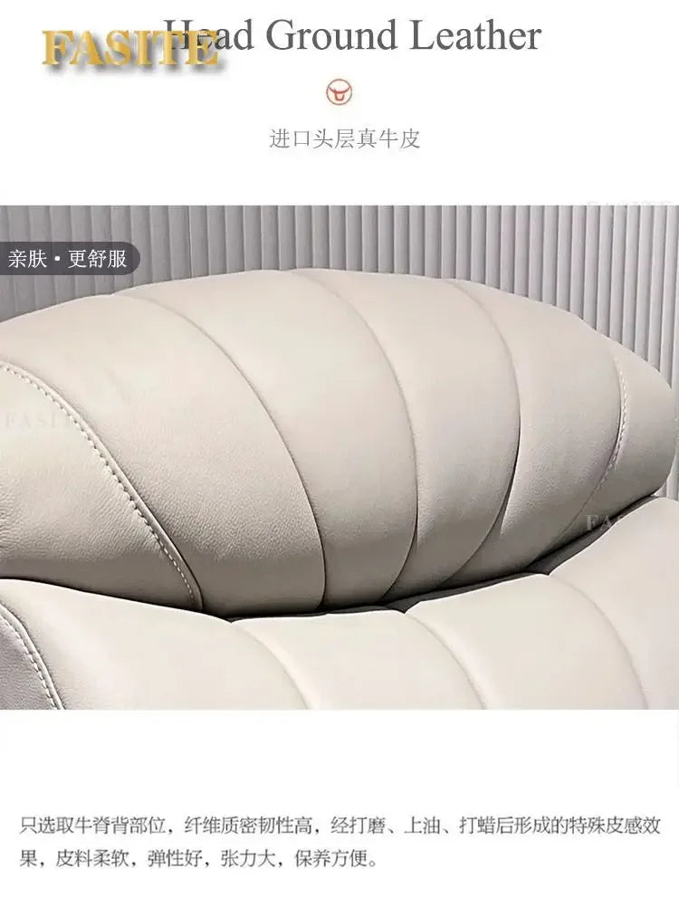 European leather sofa first floor living room villa luxury ebony small apartment
