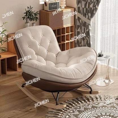 Lazy Sofa Rocking Chair Bedroom Lounge Chair Carefree Adult Living Room Single Balcony Leisure Rocking Chair Recliner Chairs