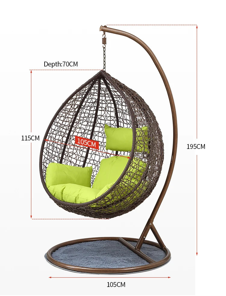 New Style Patio Swings Indoor Hanging Swing Chair Outdoor Furniture Bedroom Garden Nest Egg Chair Customized