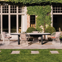 Natural Outdoor Garden Furniture Sets Retro Rattan Waterproof Nordic Garden Furniture Sets Backyard Italian Mueble Decorations